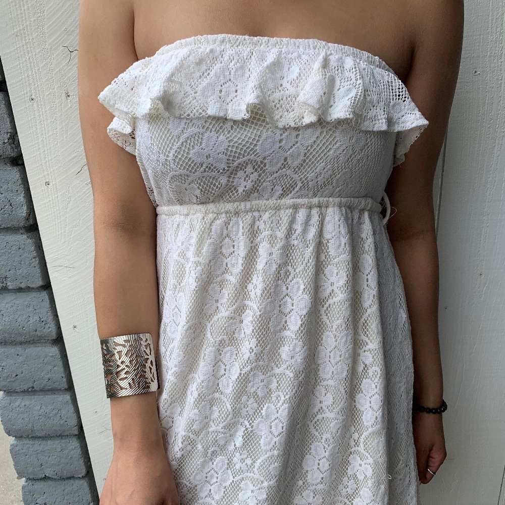 Strapless Lace Dress